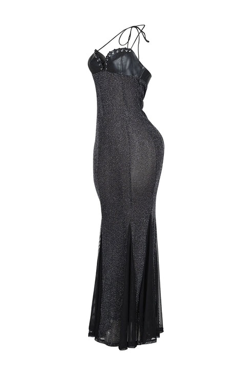High Shine Mermaid Halter Dress